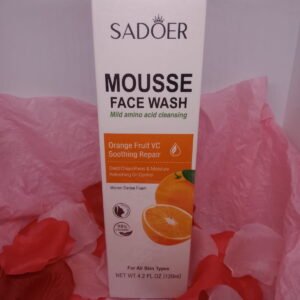 mousse face wash orange fruit vc soothing repair sadoer