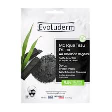 Masque tissu détox Charbon végétal actif