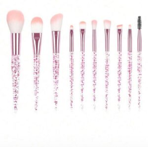 Lot de 10 pinceaux à maquillage sirène