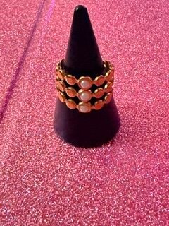 Bague Elina doré acier inoxydable